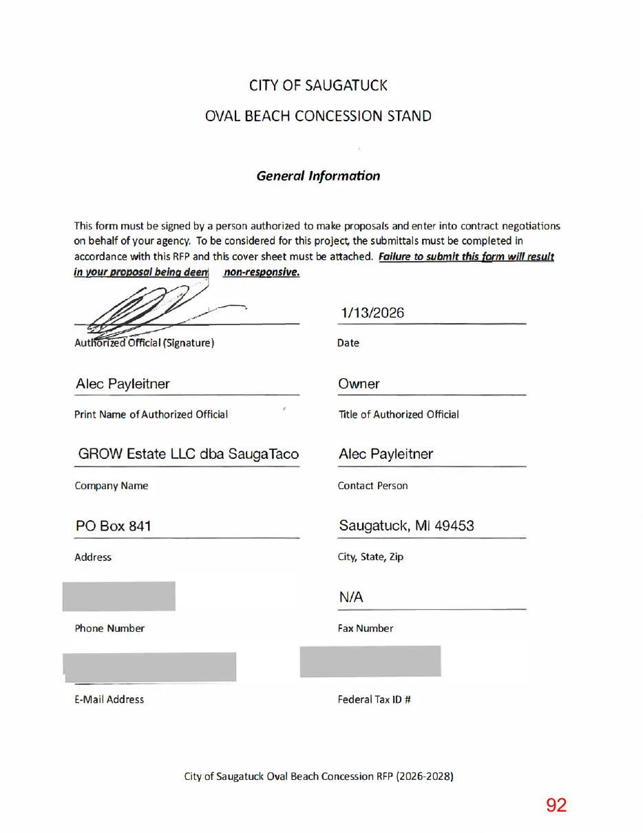 Page 92 of the packet, a scanned page