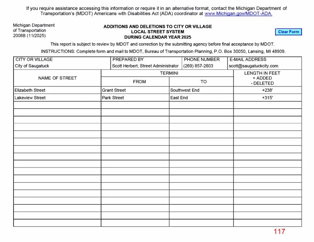 Page 117 of the packet; its text follows