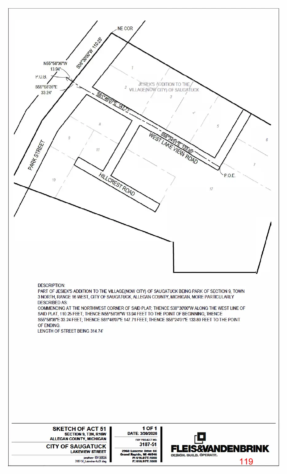 Page 119 of the packet, a scanned page