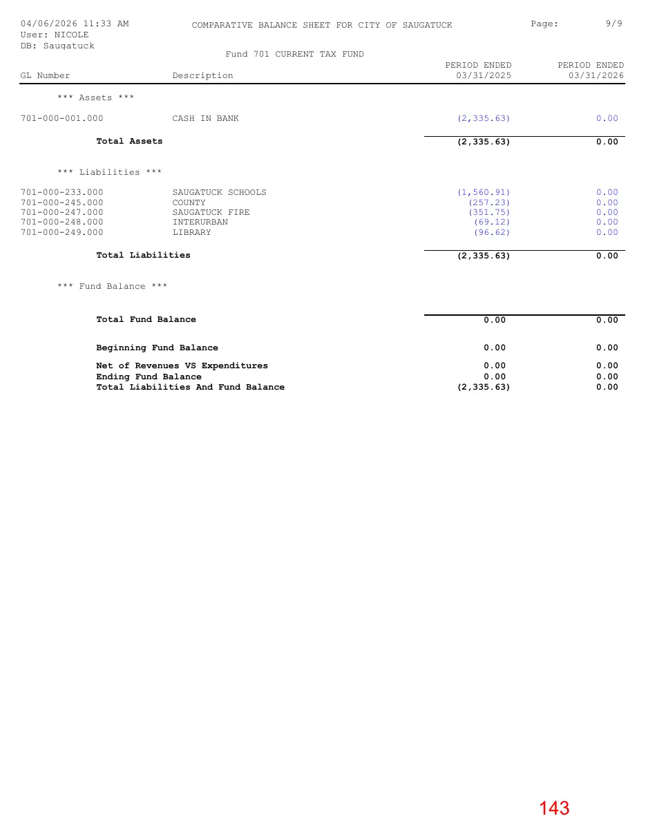 Page 143 of the packet; its text follows
