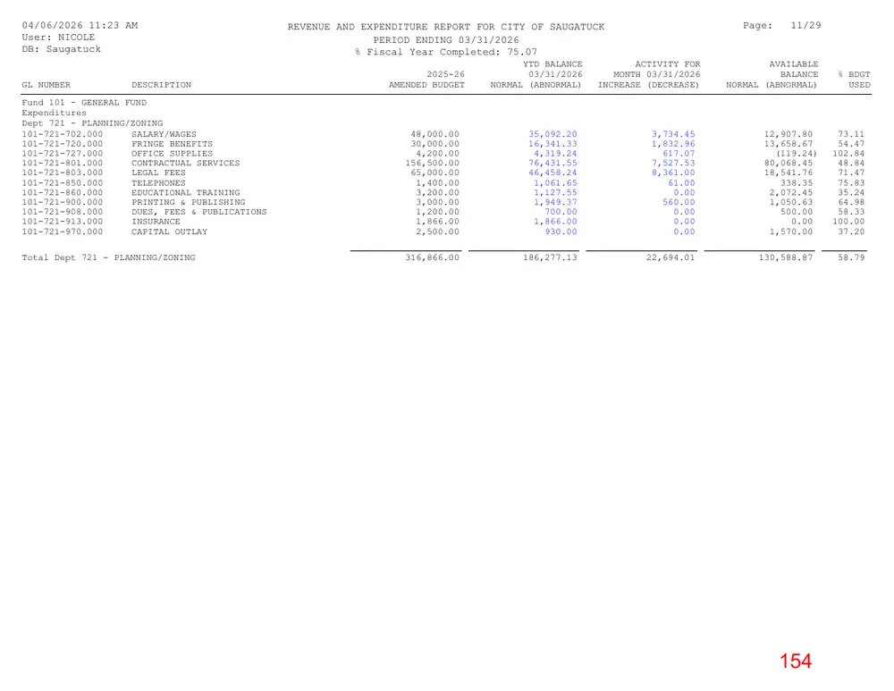 Page 154 of the packet; its text follows