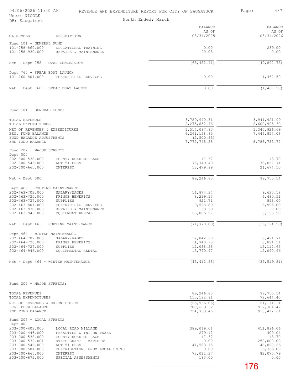 Page 176 of the packet; its text follows