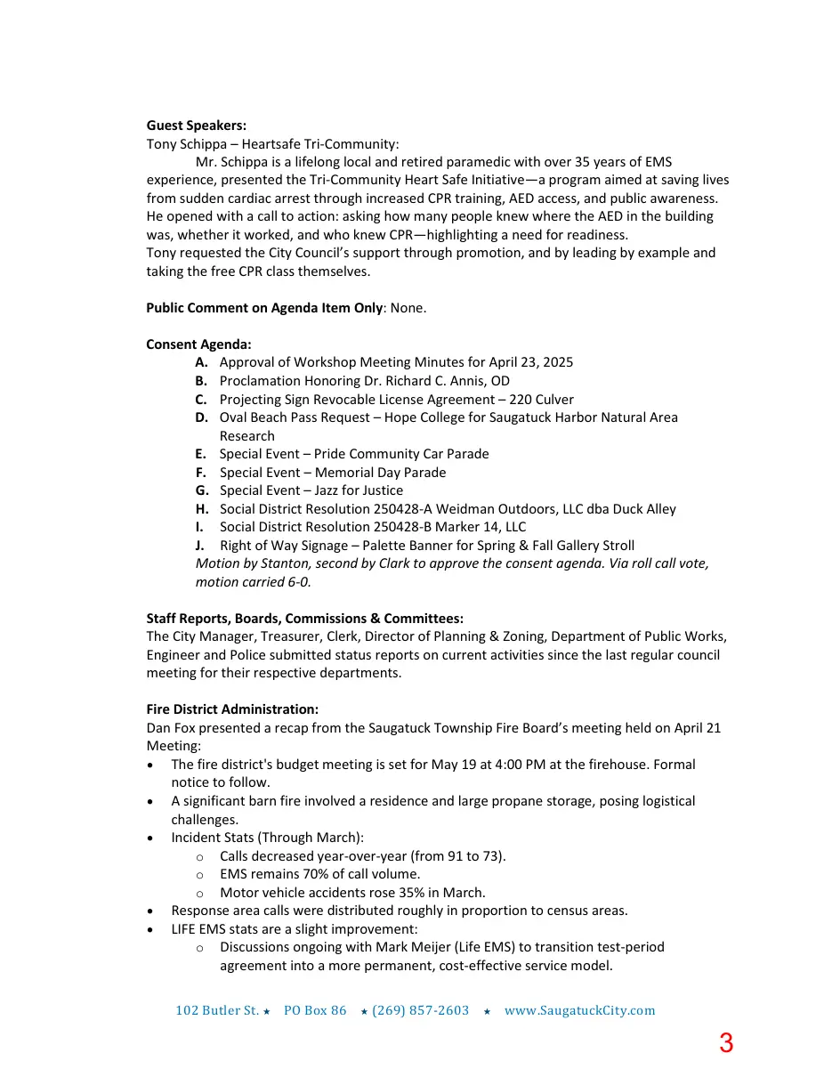 Page 3 of the packet; its text follows