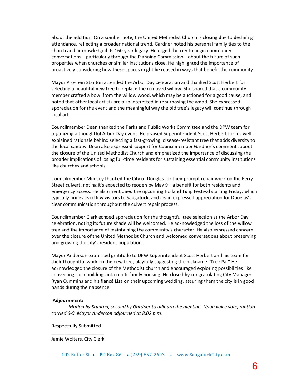 Page 6 of the packet; its text follows