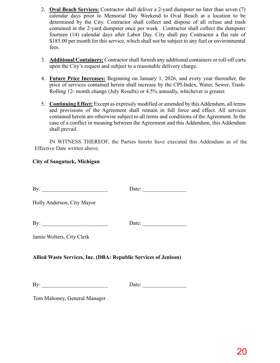 Page 20 of the packet; its text follows