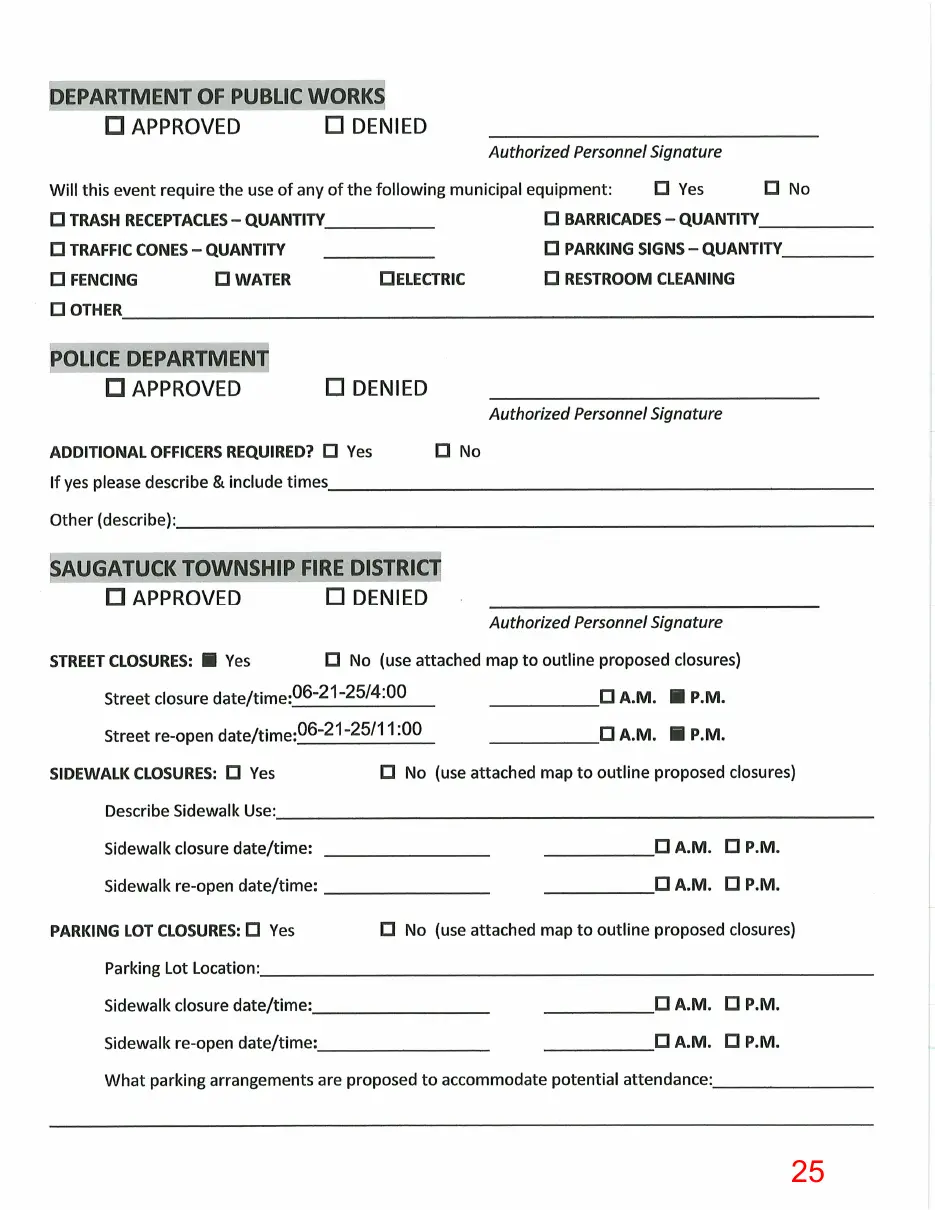Page 25 of the packet, a scanned page