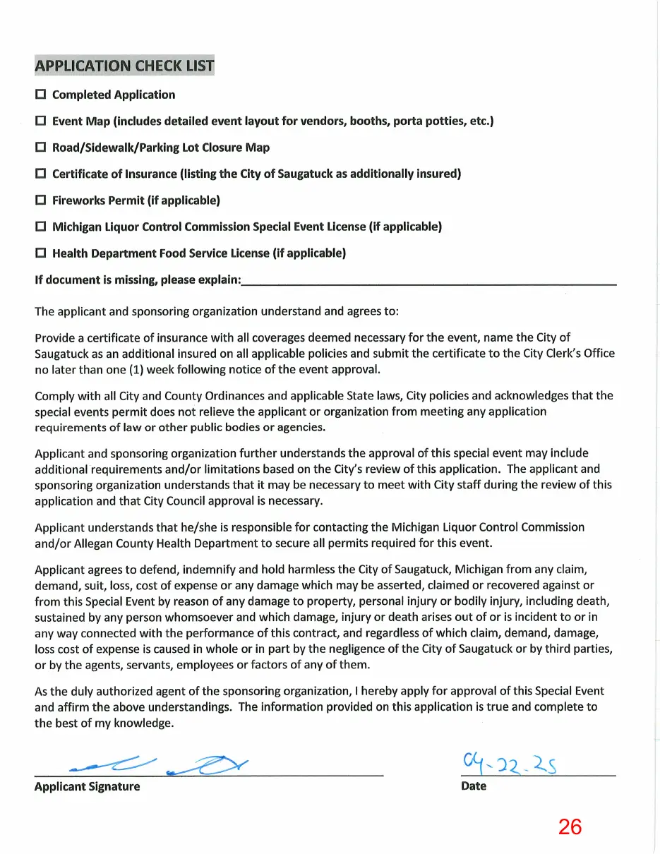 Page 26 of the packet, a scanned page