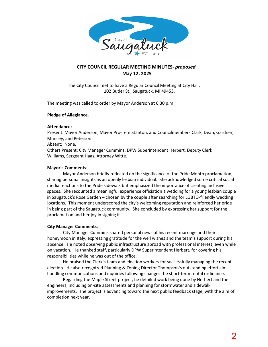 Page 2 of the packet; its text follows