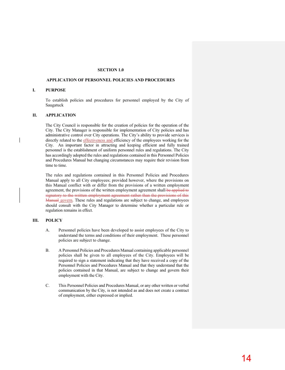 Page 14 of the packet; its text follows