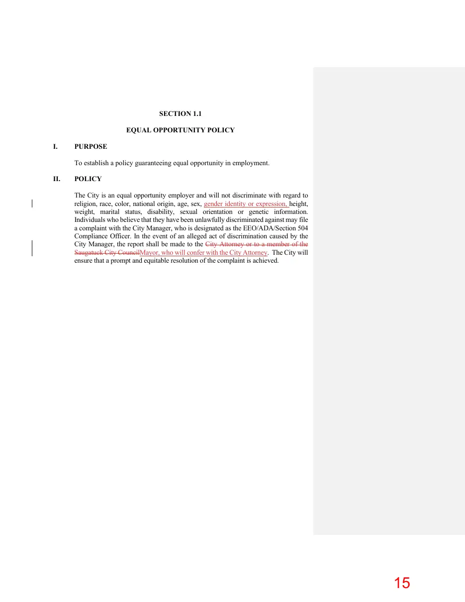 Page 15 of the packet; its text follows