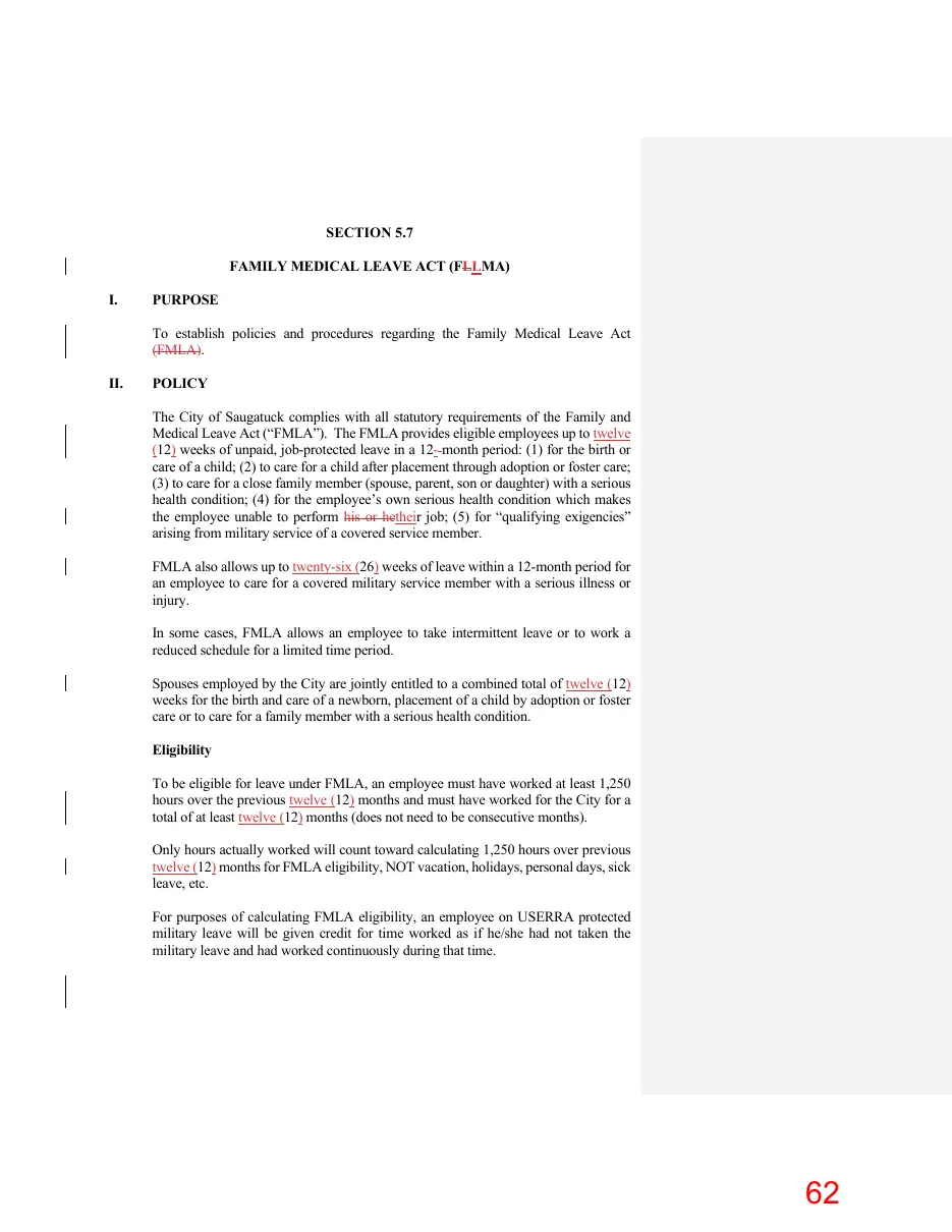 Page 62 of the packet; its text follows