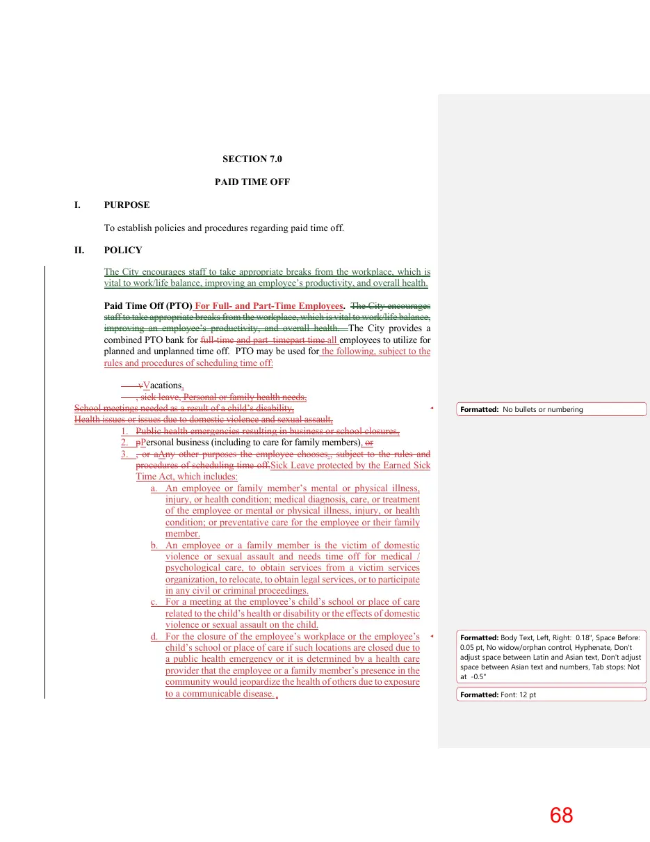 Page 68 of the packet; its text follows