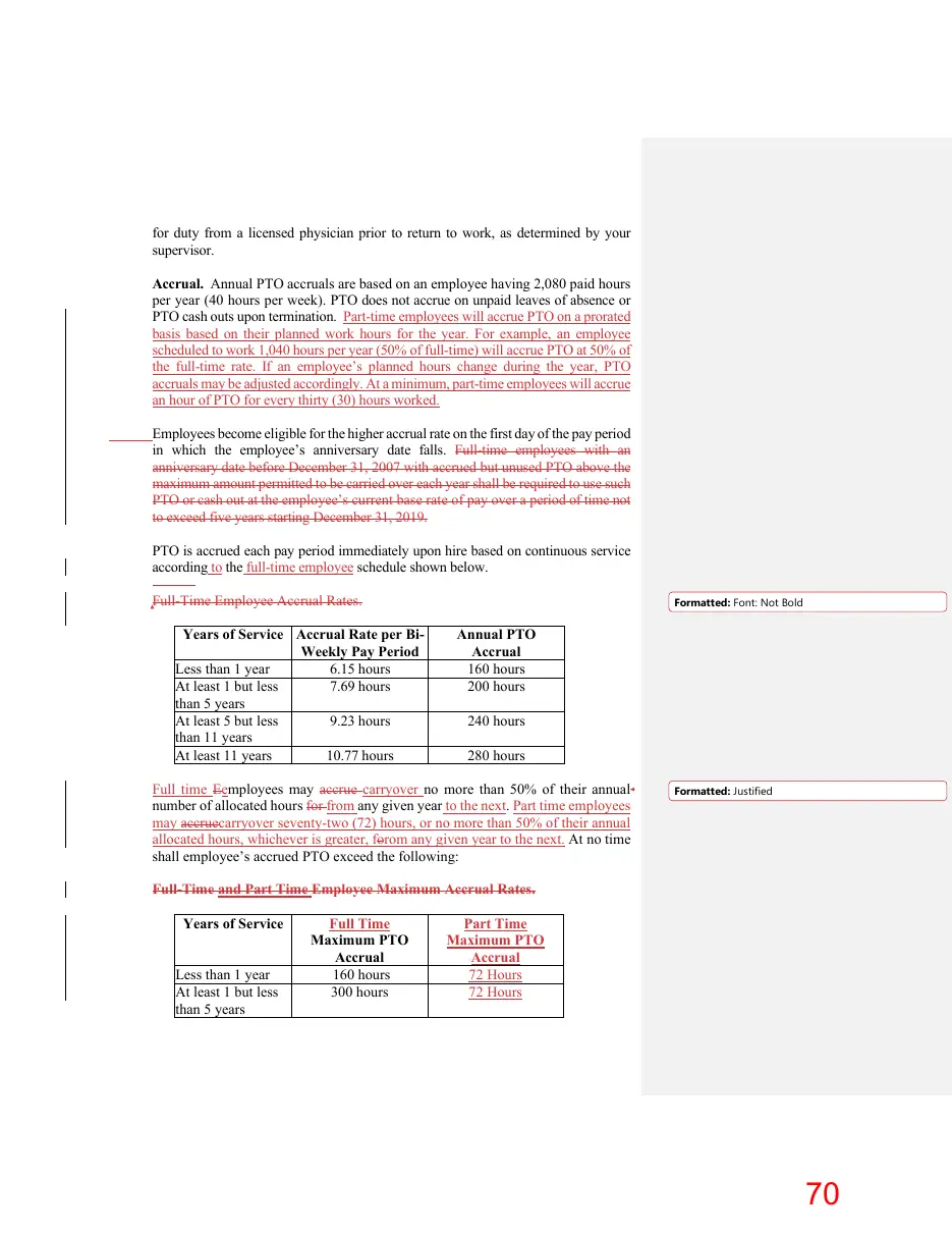 Page 70 of the packet; its text follows