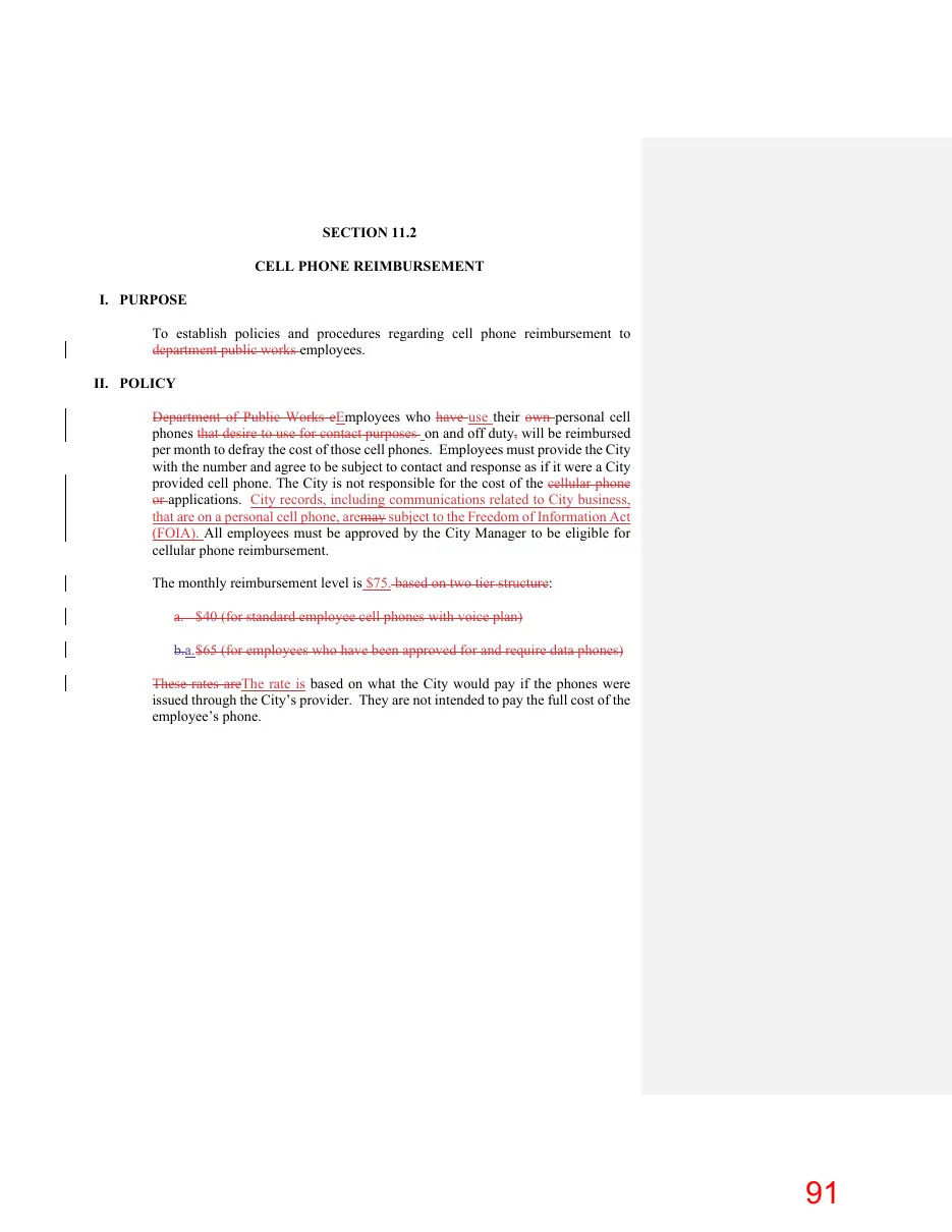 Page 91 of the packet; its text follows