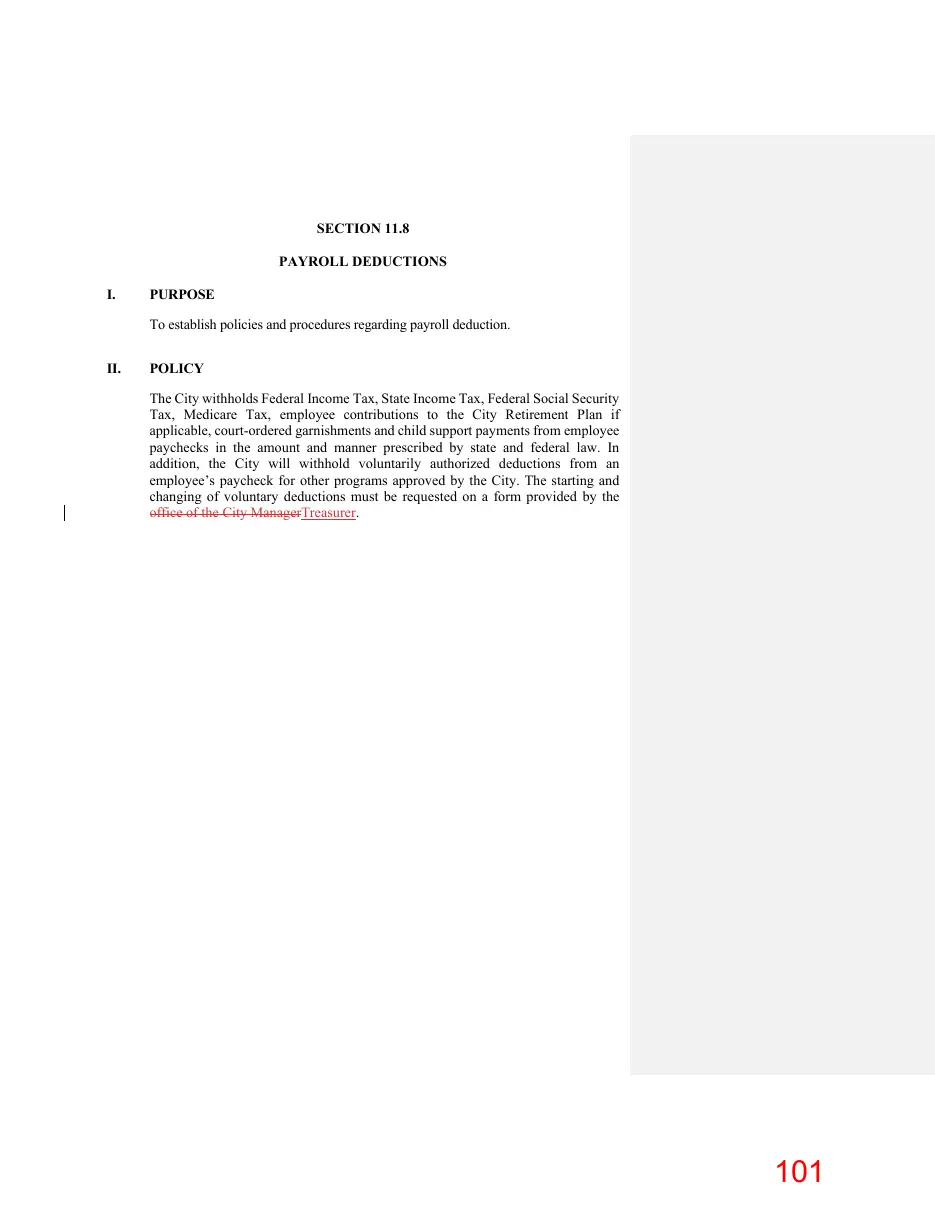 Page 101 of the packet; its text follows