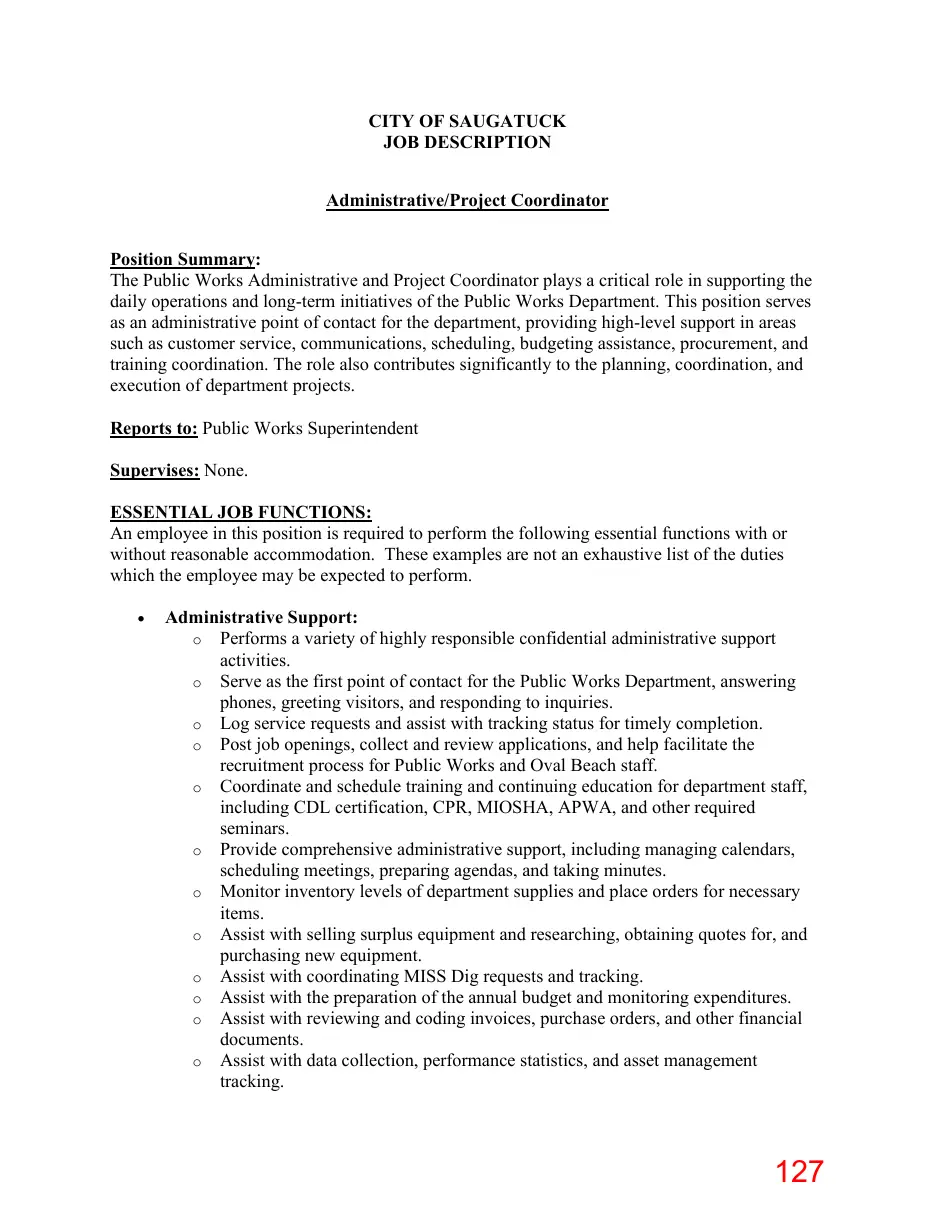 Page 127 of the packet; its text follows