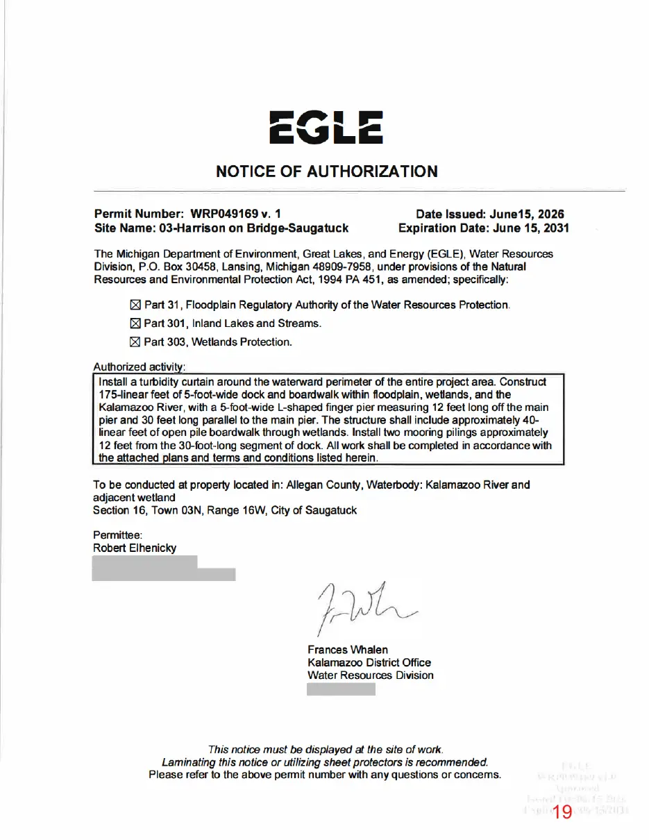 Page 19 of the packet, a scanned page