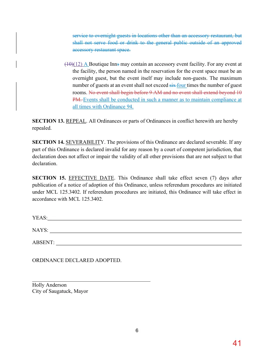 Page 41 of the packet; its text follows