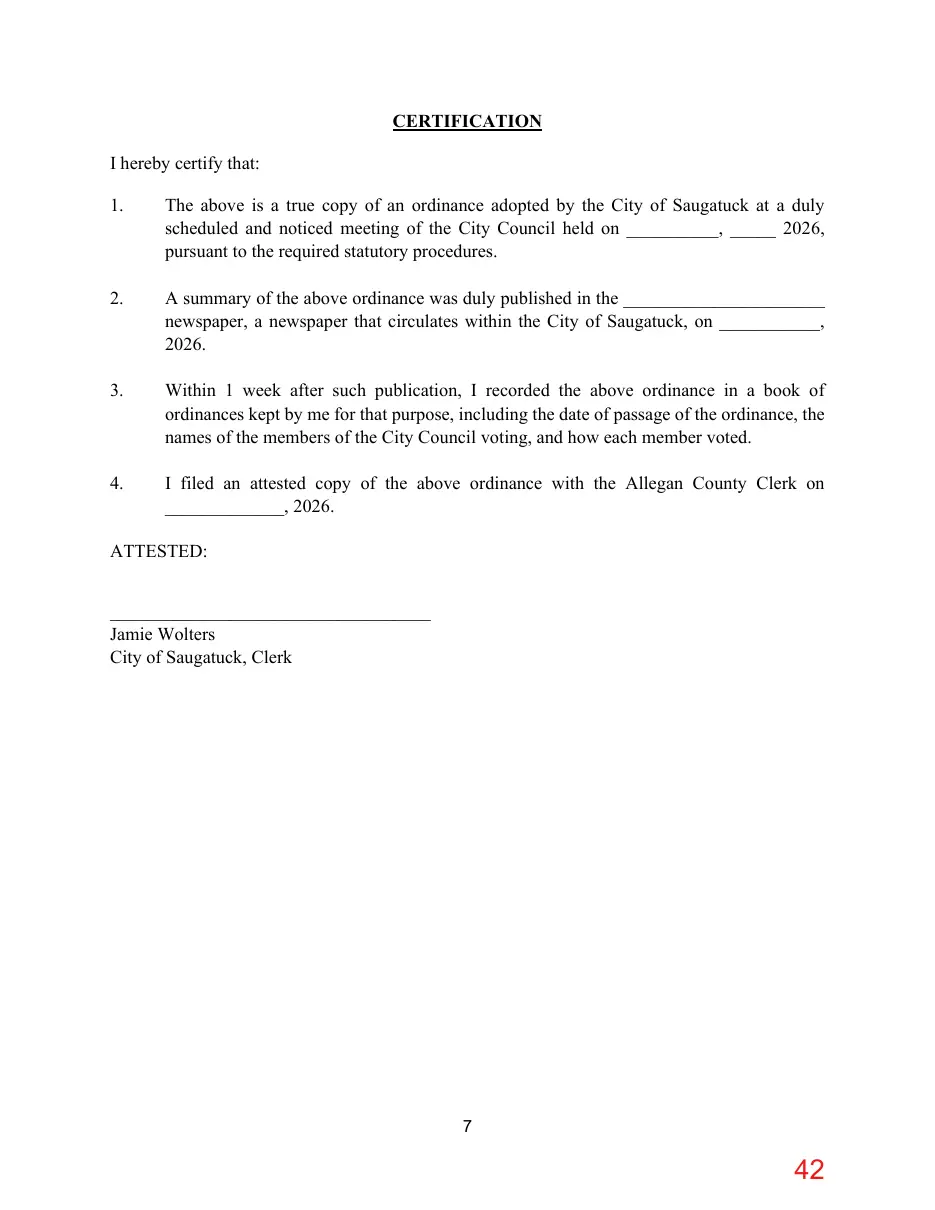 Page 42 of the packet; its text follows