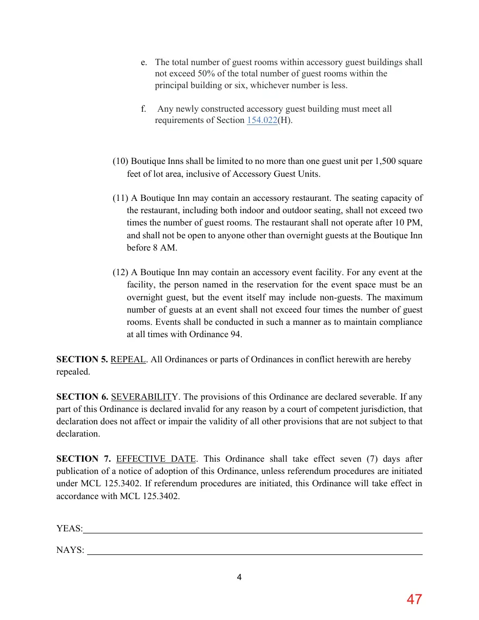 Page 47 of the packet; its text follows