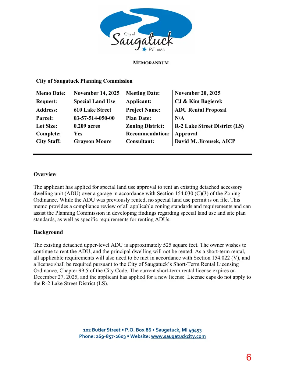 Page 6 of the packet; its text follows
