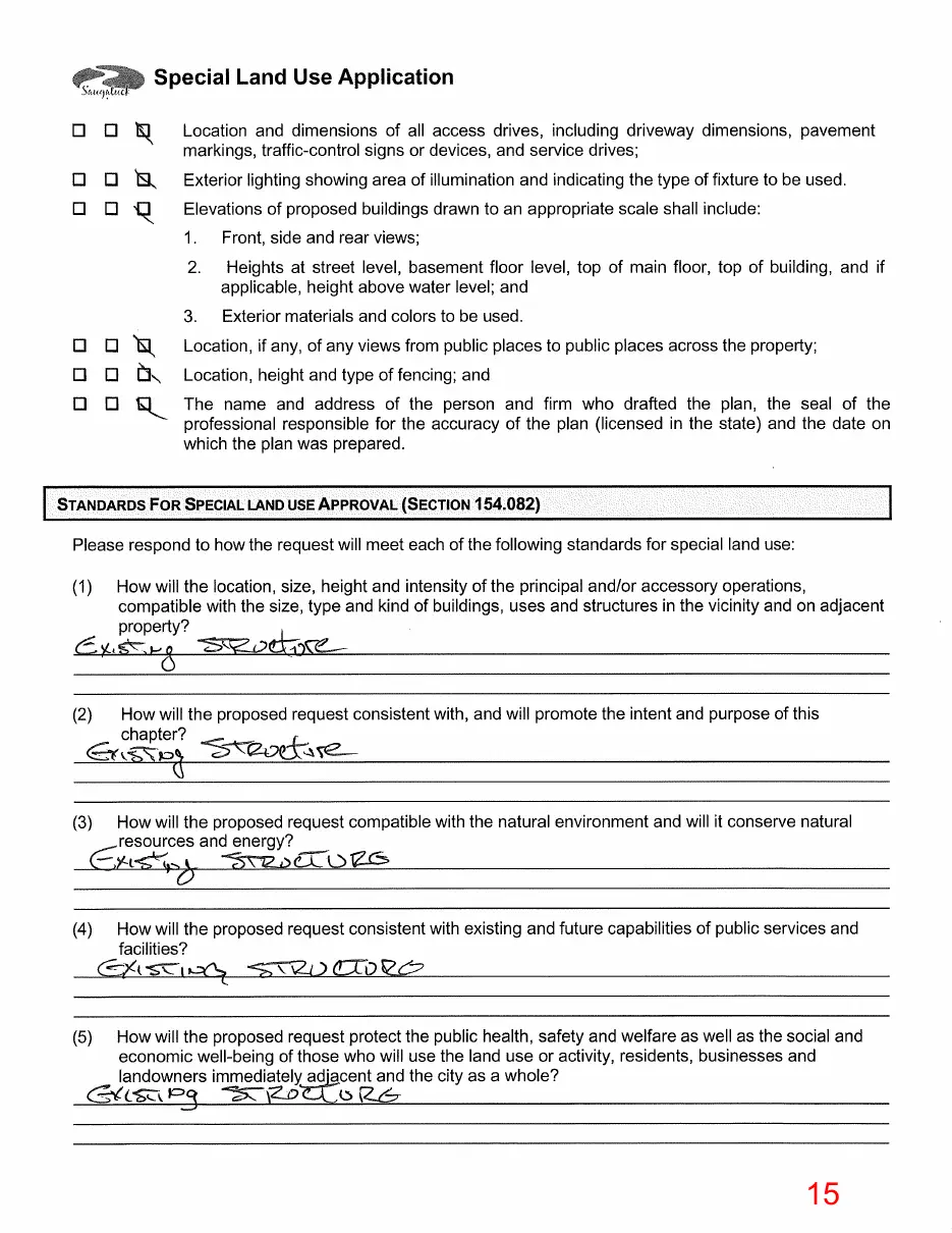 Page 15 of the packet, a scanned page