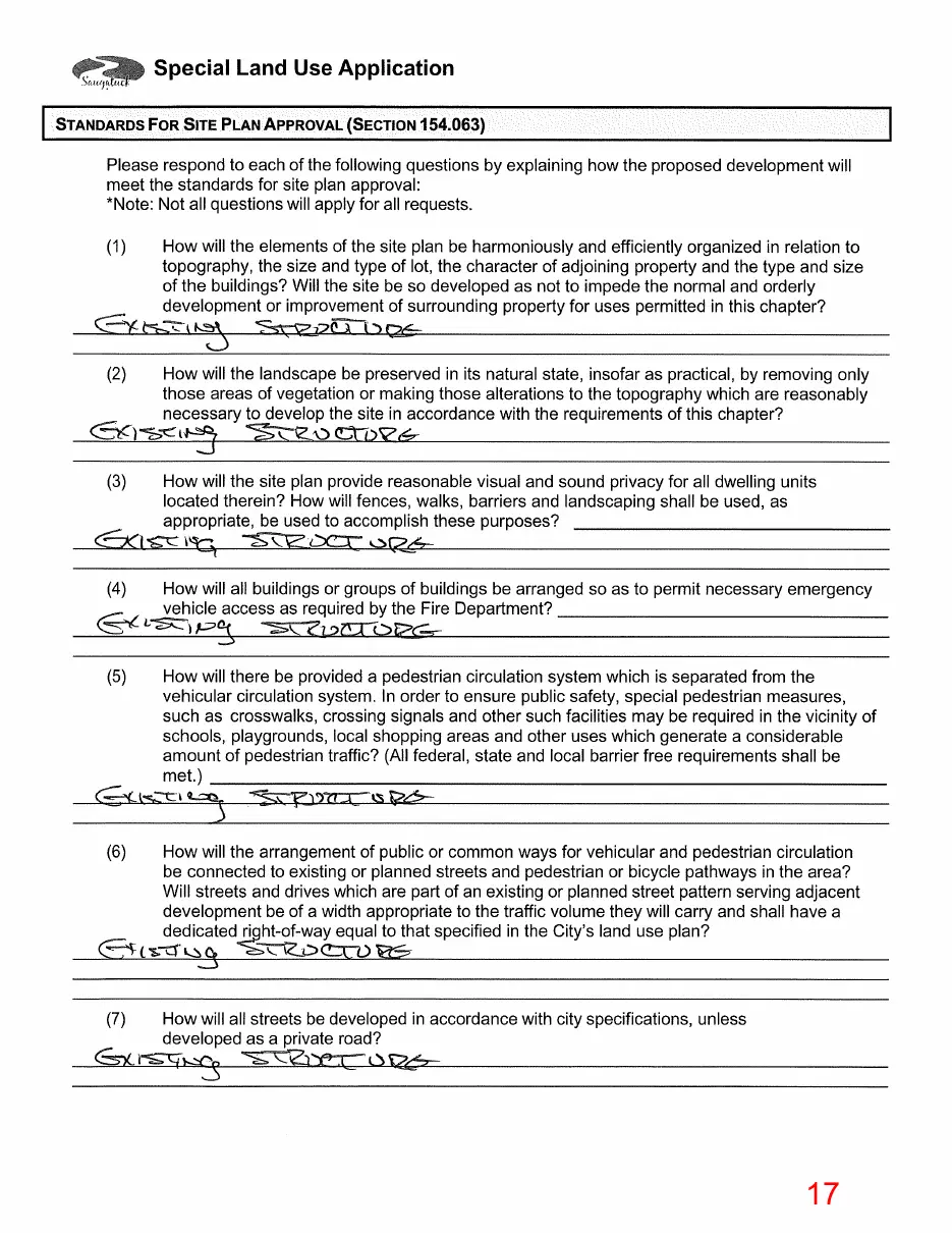 Page 17 of the packet, a scanned page