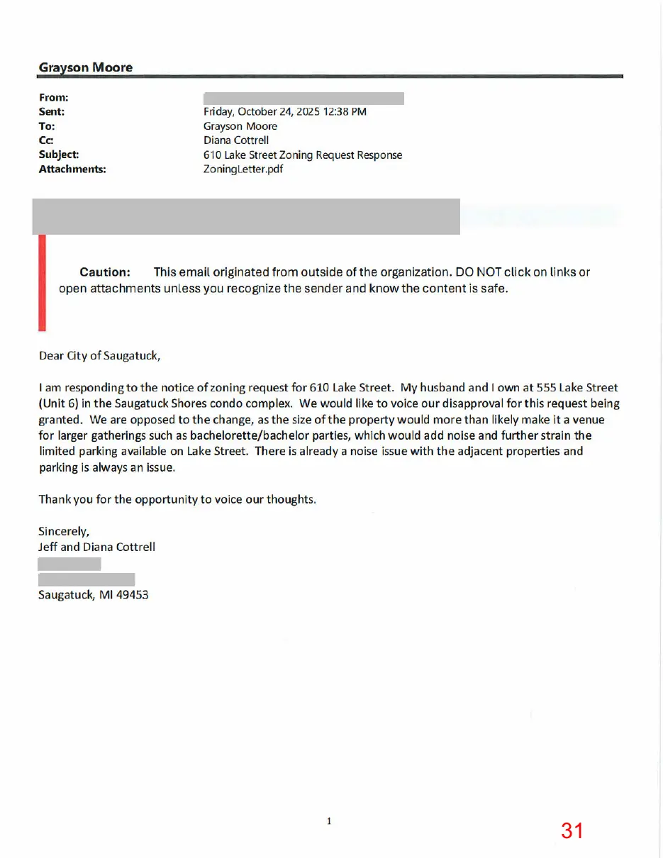 Page 31 of the packet, a scanned page