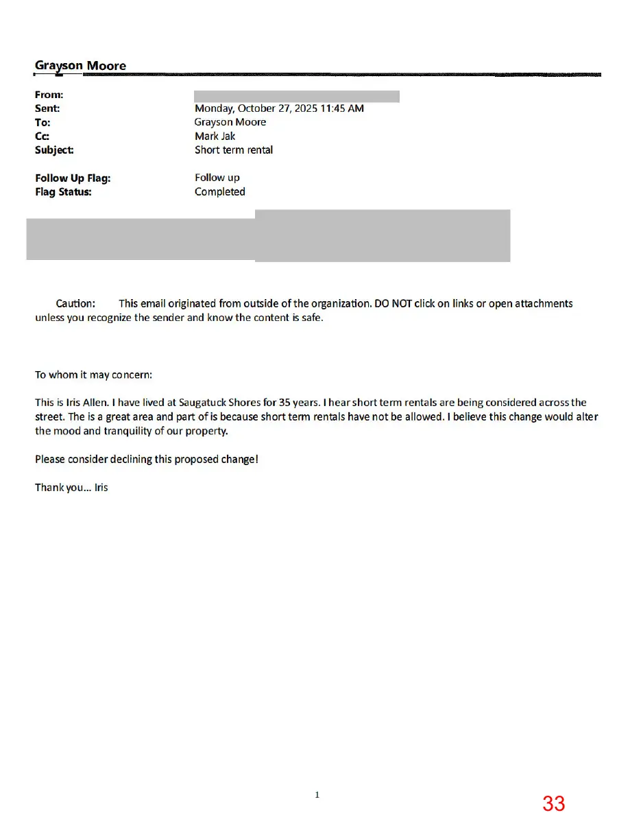 Page 33 of the packet, a scanned page