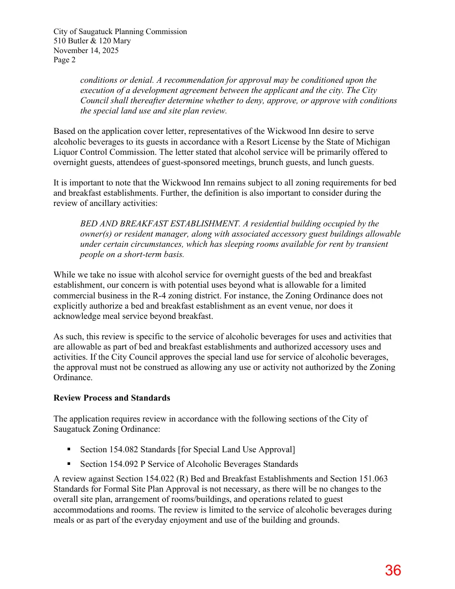 Page 36 of the packet; its text follows