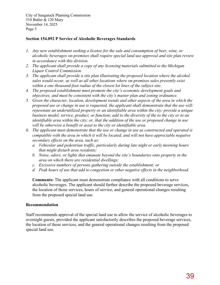 Page 39 of the packet; its text follows