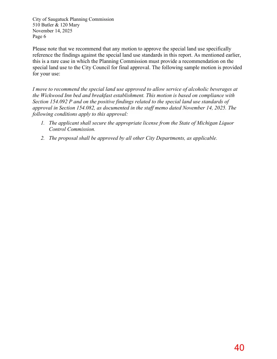 Page 40 of the packet; its text follows