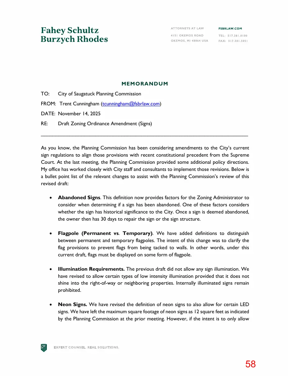 Page 58 of the packet; its text follows