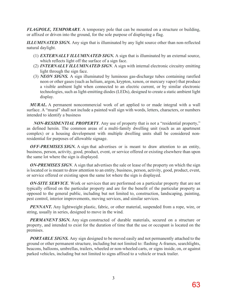 Page 63 of the packet; its text follows