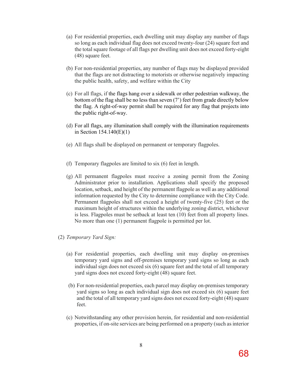 Page 68 of the packet; its text follows