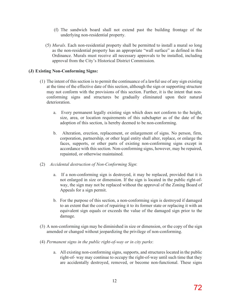 Page 72 of the packet; its text follows