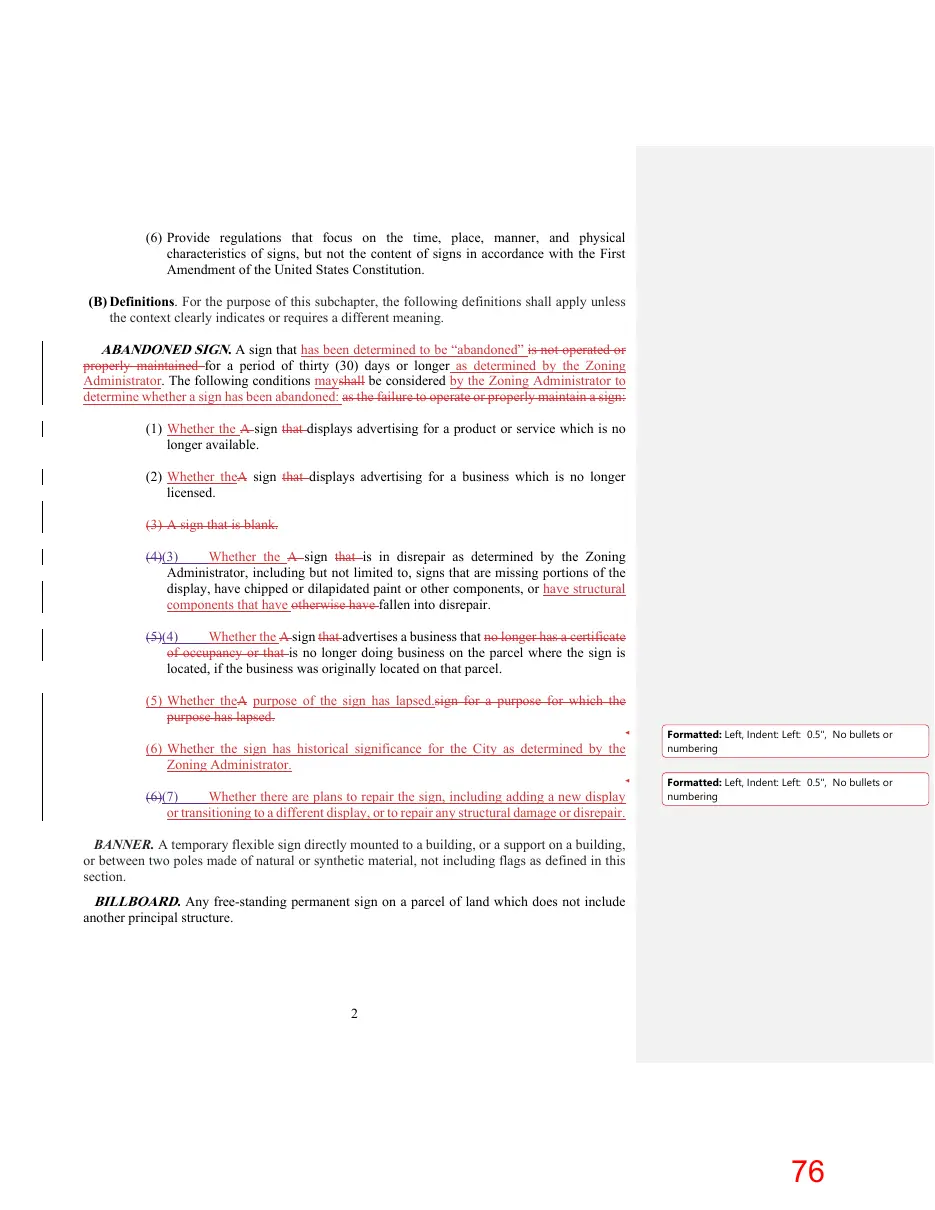 Page 76 of the packet; its text follows