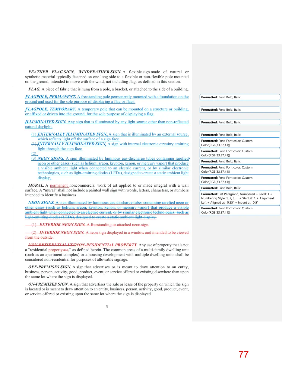 Page 77 of the packet; its text follows