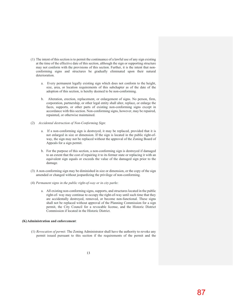 Page 87 of the packet; its text follows