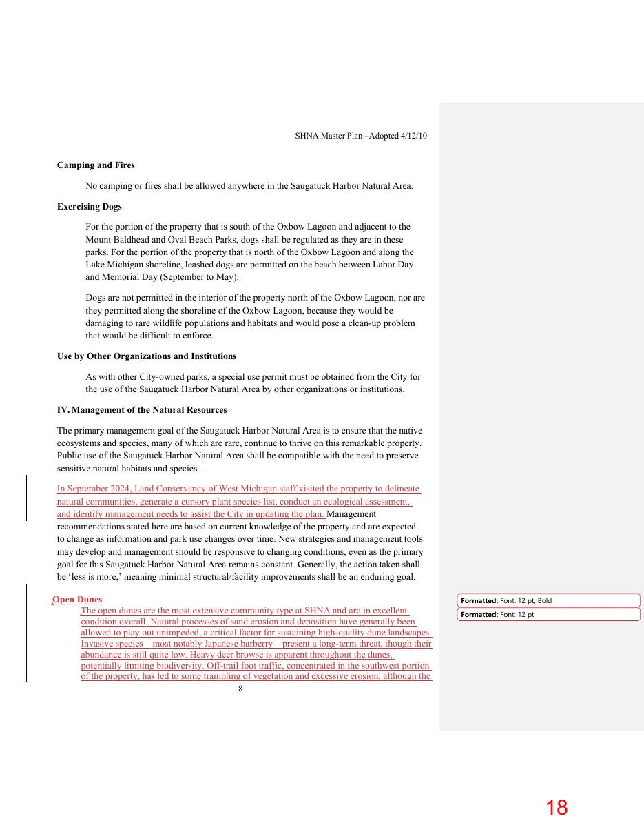 Page 18 of the packet; its text follows