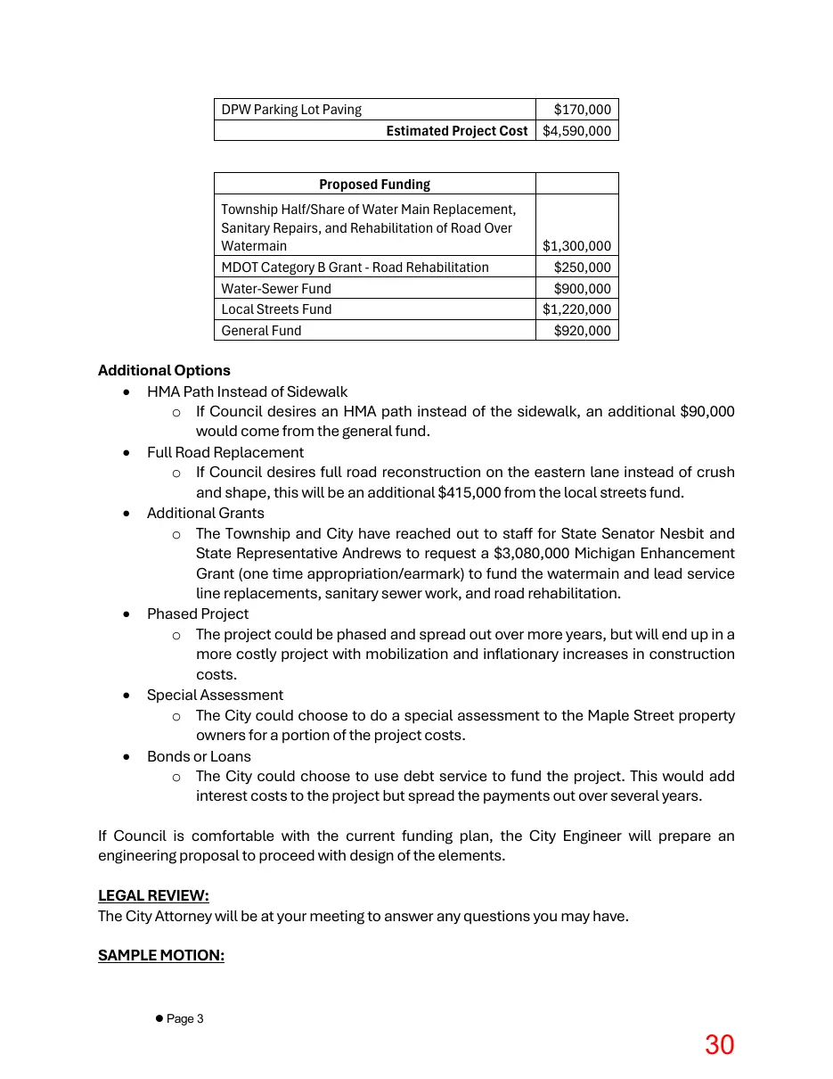 Page 30 of the packet; its text follows