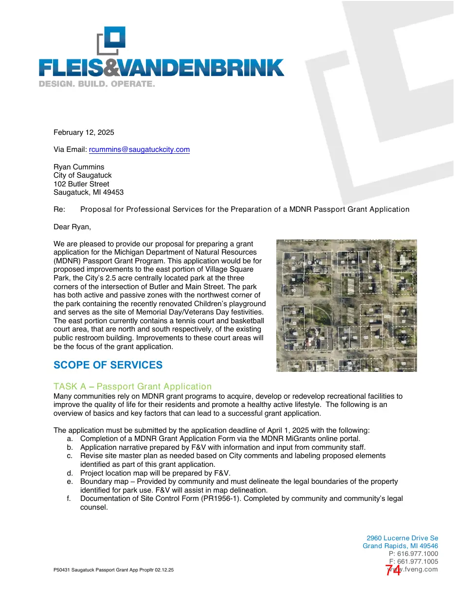 Page 74 of the packet; its text follows