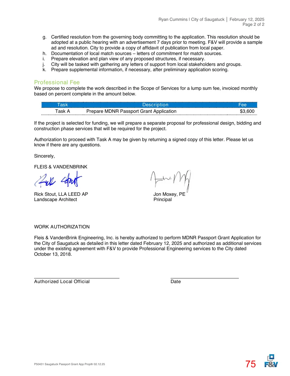 Page 75 of the packet; its text follows
