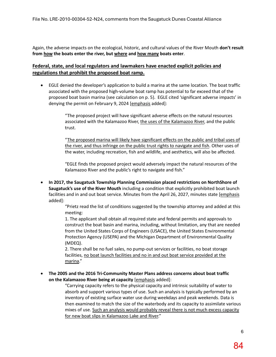 Page 84 of the packet; its text follows