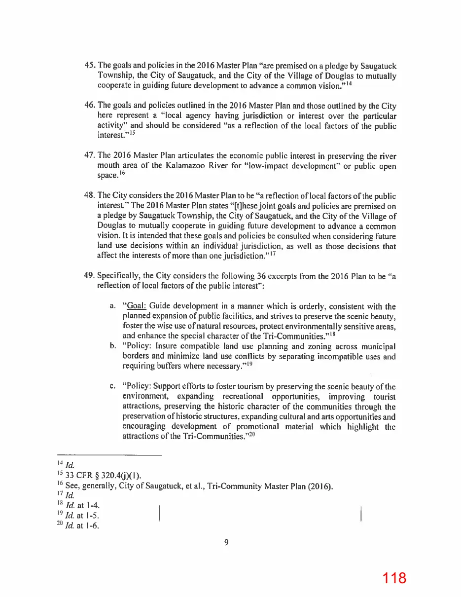 Page 118 of the packet, a scanned page