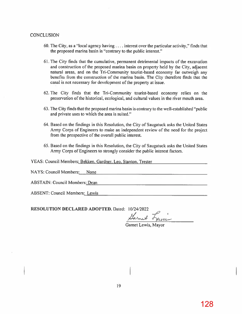 Page 128 of the packet, a scanned page