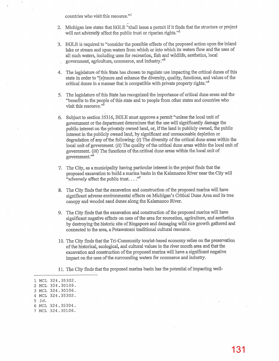 Page 131 of the packet, a scanned page