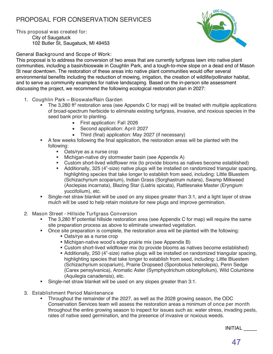 Page 47 of the packet; its text follows