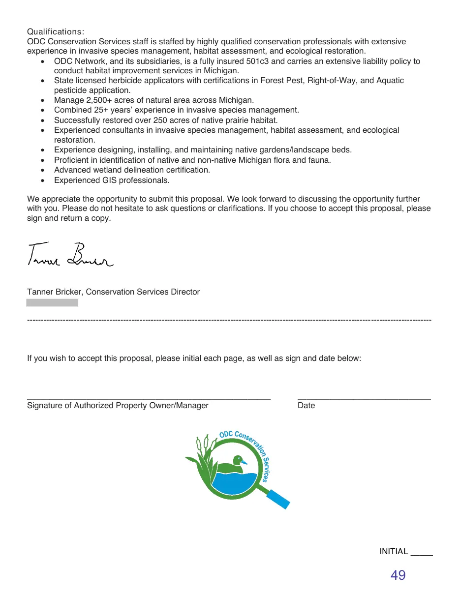 Page 49 of the packet; its text follows