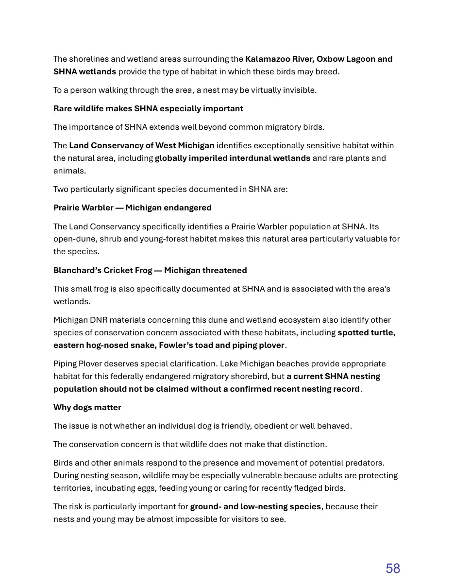Page 58 of the packet; its text follows